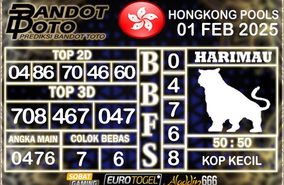 Prediksi Togel Hongkong Pools 01 FEBRUARY 2025