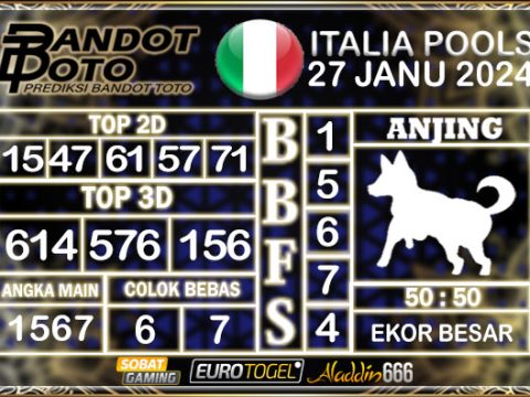 Prediksi Togel Italia Pools 27 JANUARY 2025