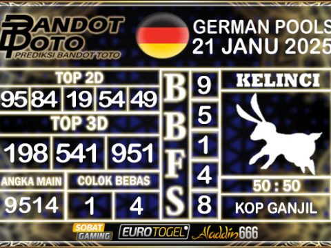 Prediksi Togel German Pools 21 JANUARY 2025