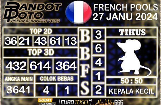 Prediksi Togel Prancis Pools 27 JANUARY 2025