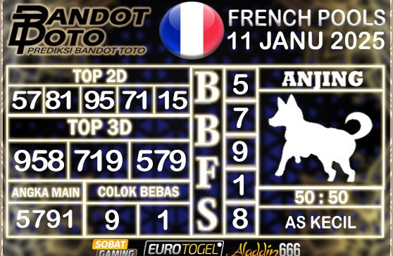 Prediksi Togel Prancis Pools 11 JANUARY 2025