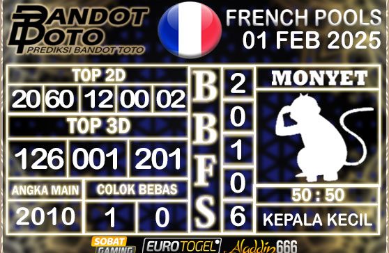 Prediksi Togel Prancis Pools 01 FEBRUARY 2025