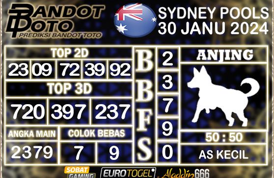 Prediksi Togel Sydney Pools 30 JANUARY 2025