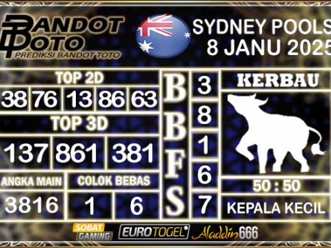 Prediksi Togel Sydney Pools 08 JANUARY 2025