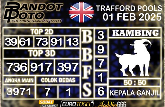 Prediksi Togel Trafford Pools 01 FEBRUARY 2025