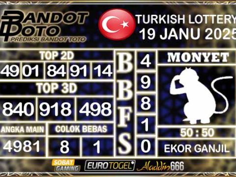 Prediksi Togel Turki Pools 19 JANUARY 2025