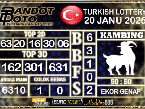 Prediksi Togel Turki Pools 20 JANUARY 2025