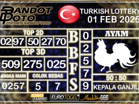 Prediksi Togel Turki Pools 01 FEBRUARY 2025