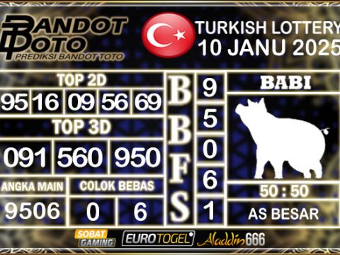 Prediksi Togel Turki Pools 10 JANUARY 2025