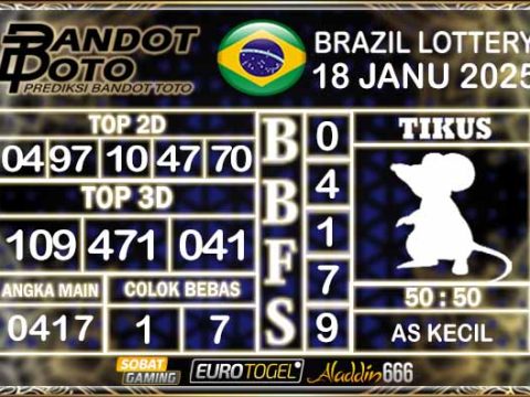 Prediksi Togel Brazil Pools 18 JANUARY 2025