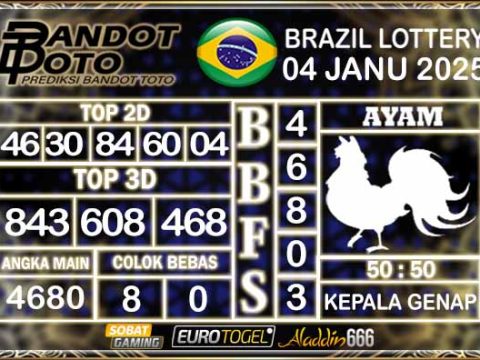 Prediksi Togel Brazil Pools 04 JANUARY 2025