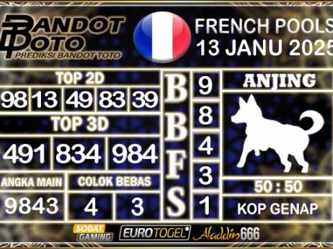 Prediksi Togel Prancis Pools 13 JANUARY 2025