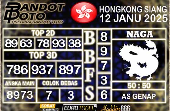 Prediksi Togel HK Siang 12 JANUARY 2025