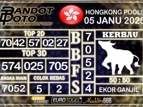 Prediksi Togel Hongkong Pools 05 JANUARY 2025