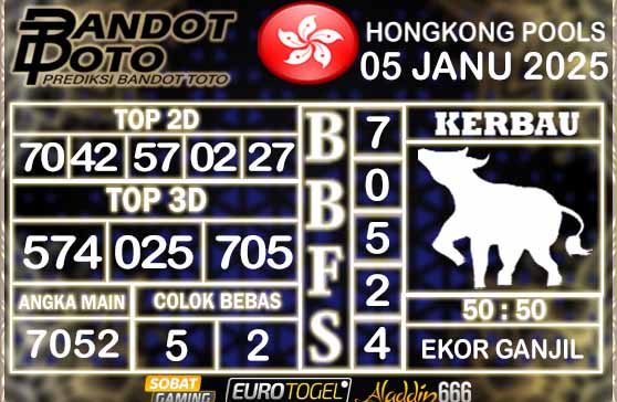 Prediksi Togel Hongkong Pools 05 JANUARY 2025