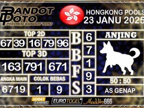 Prediksi Togel Hongkong Pools 23 JANUARY 2025