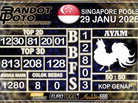 Prediksi Togel Singapore Pools 29 JANUARY 2025