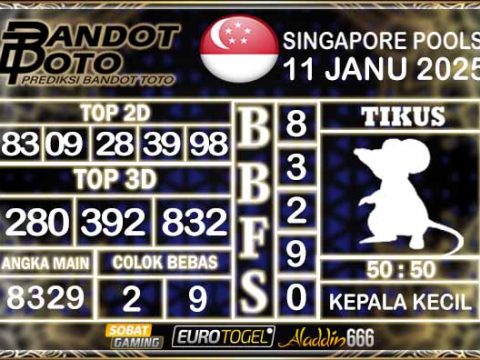 Prediksi Togel Singapore Pools 11 JANUARY 2025