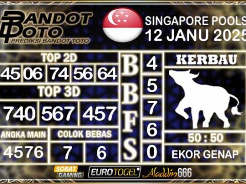 Prediksi Togel Singapore Pools 12 JANUARY 2025