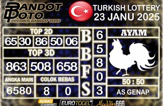 Prediksi Togel Turki Pools 23 JANUARY 2025