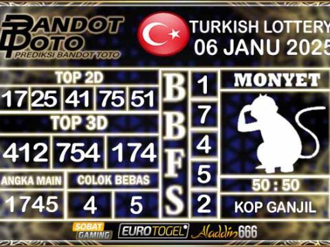 Prediksi Togel Turki Pools 06 JANUARY 2025