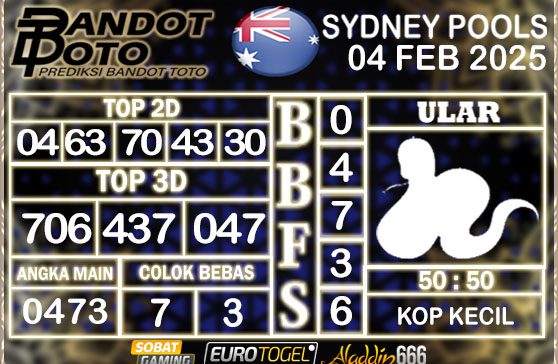 Prediksi Togel Sydney Pools 04 FEBRUARY 2025