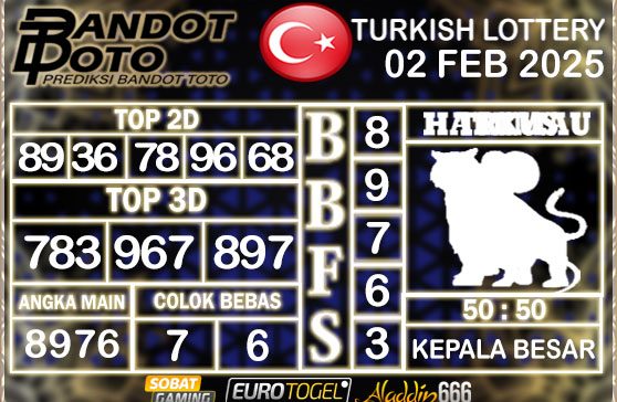 Prediksi Togel Turki Pools 02 FEBRUARY 2025